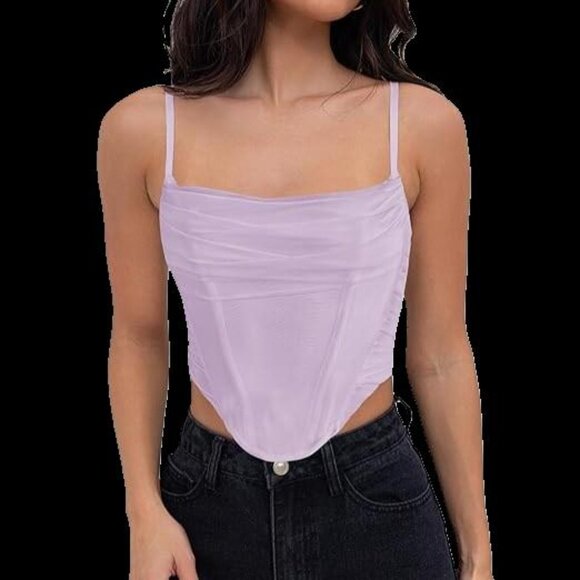 Women's Spaghetti Strap Zippered Back Camisole Top Size Large NWT - Picture 6 of 11